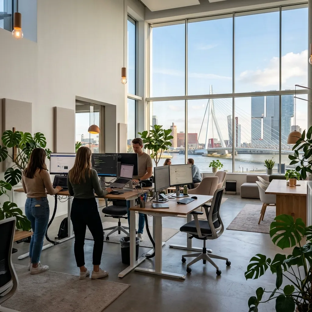 Aanloop AI kantoor Rotterdam — ons team aan het werk