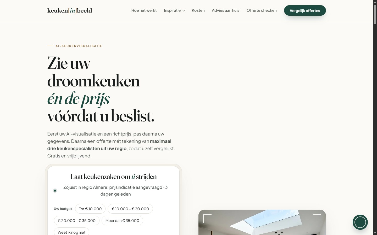 Schermafbeelding van keukeninbeeld.nl